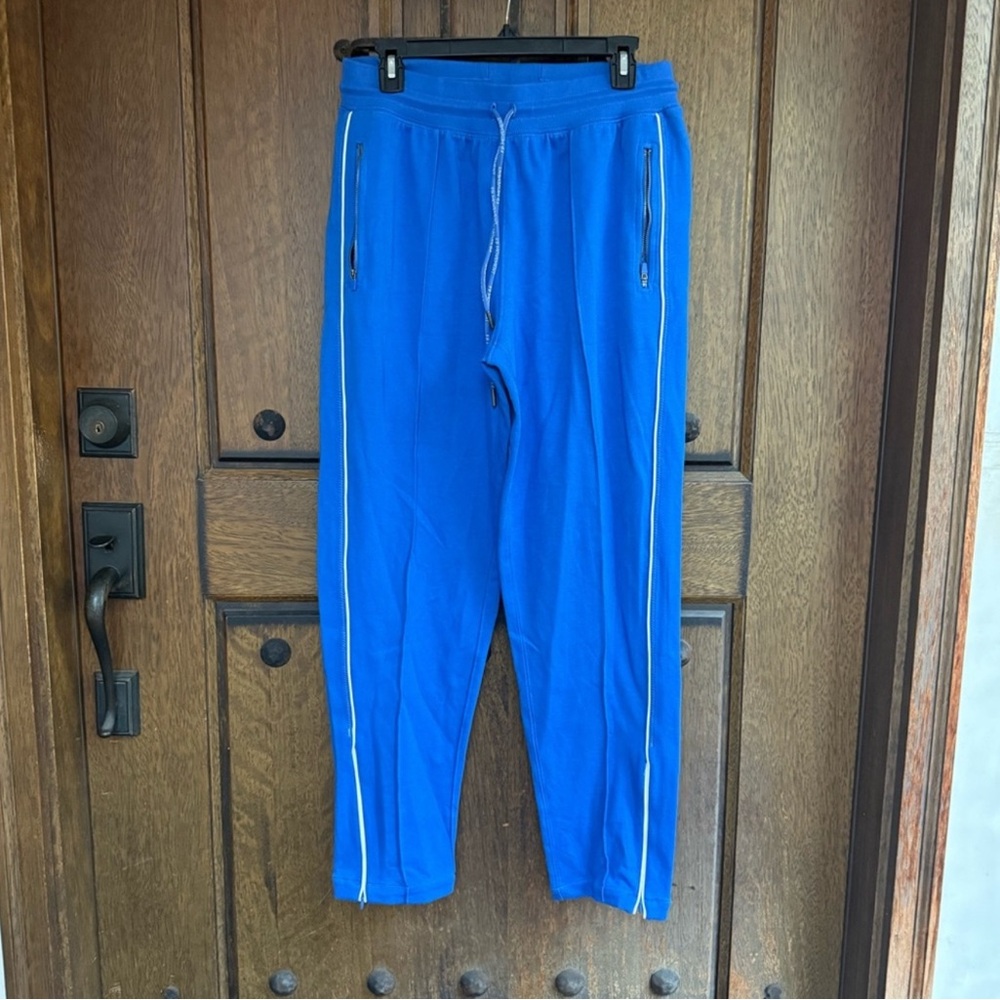 Free People Blue Men's Pants with White Stripes Size S